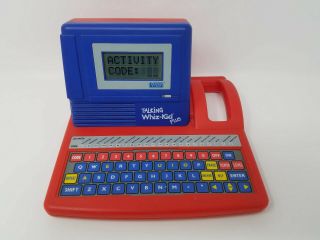 Vintage 90s Vtech Talking Whiz Kid Plus Educational Toy Laptop &