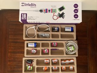 Deluxe Littlebits Kit Circuits 18 Bits Modules Set - Incomplete
