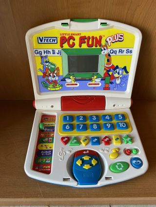 Vtech Little Smart Pc Fun Plus Laptop Great 1990s Vintage Educational Fun