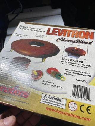 Levitron Anti - Gravity Top,  Cherrywood Complete with Brass Legs & Starter 2