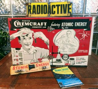 Grail 1950s Vintage Porter Chemcraft Atomic Energy Chemistry Set 6105 W/ Uranium