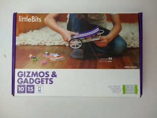 Little Bits Gizmos & Gadgets 1st Ed Kids Building Kit 10,  Experiments Ages 8,