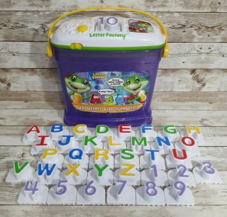 Leap Frog Letter Factory Complete 26 Letters 10 Numbers Educational Toy Bucket