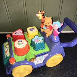 Vtech Disney Rare Winnie The Pooh Musical Sort ‘n Learn Cart Disney Children Toy