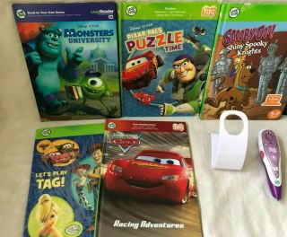 Leap Frog Tag System Reader Pen with 6 books,  Scooby Doo, 3