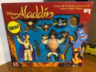 Vintage Aladdin Prince Ali & Parade Leader Genie Action Figure Set -