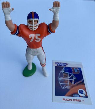 Htf 1988 Rulon Jones Kenner Starting Lineup Denver Broncos W/ Card Nfl