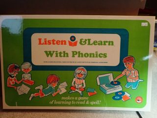 Listen And Learn With Phonics (career Institute 1972) Vintage Vinyl Records Toy