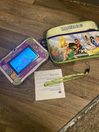 Vtech Innotab 3s Disney Tinkerbell Learning Tablet Game System W/ 1 Game