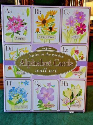 Eeboo Fairies In The Garden Alphabet Cards Wall Art,  26 Cards,  8 " X 10 ",  Beauty