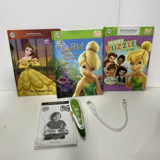 Leap Frog Tag System Reader Pen With 3 Books,  Tinker Bell,