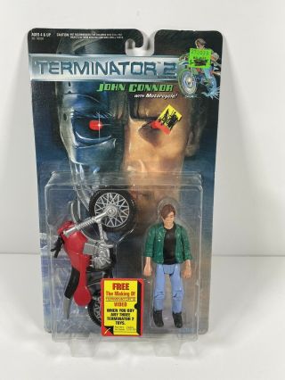 Terminator 2 John Connor With Motorcycle Moc - Kenner - 1992