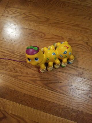 Leapfrog Yellow Counting Pal Caterpillar 2000 Pull Toy Leap Frog Numbers Count.