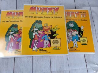 Muzzy Bbc Language Course For Children French,  English Vhs