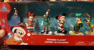 Disney Store Mickey Mouse And Friends 6 Piece Holiday Figure Play Set