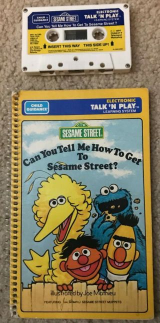Talk N Play " Can You Tell Me How To Get To Sesame Street " Cassette Tape Booklet