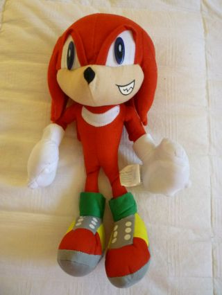 Toy Network Sega Sonic The Hedgehog Knuckles 15 " Red Floppy Plush Stuffed Doll