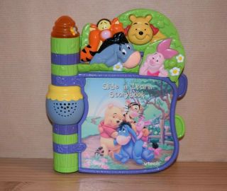 Vtech Winnie The Pooh Slide N Learn Storybook Interactive Baby Pre - School Toy