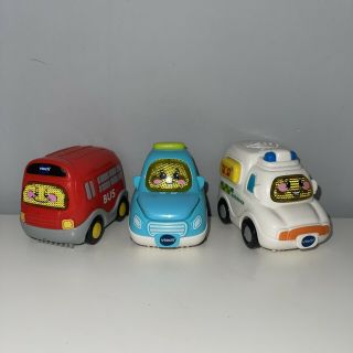 Vtech Toot Toot Drivers 3 Car Pack Vehicles Bus Ambulance Blue Car Bundle Toys