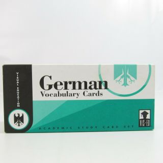 German Language Study Vocabulary Cards Academic Card Set Visual Education