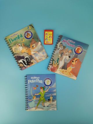 Story Reader Bambi Lady and the Tramp Peter Pan Paperback Books 2003,  Cartridge 2