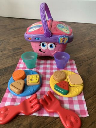 Leapfrog Shapes And Sharing Picnic Basket Toy Musical Pretend Play Picnic