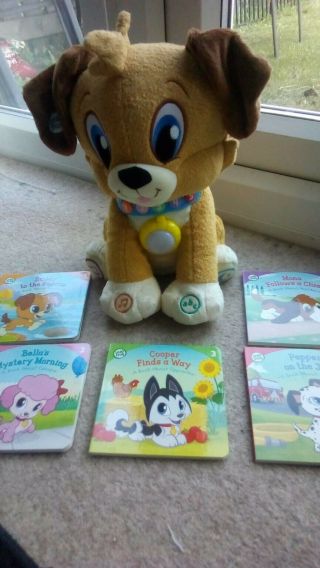 Leap Frog Story Time Buddy Interactive Talking Dog And 5 Books