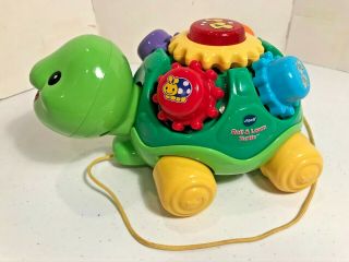 Vtech Roll & Learn Turtle Electronic Interactive Pull Toy Music Lights Gears