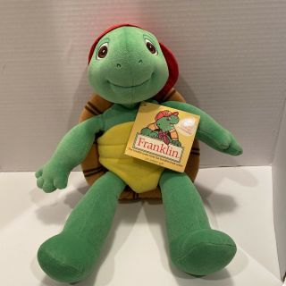 Franklin The Turtle 14 " Tall Plush Removable Shell & Hat Eden Stuffed Animal Pbs