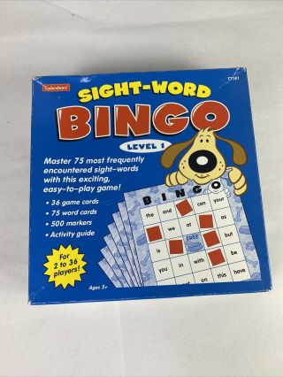 Lakeshore Sight - Word Bingo Level 1 Children’s Educational Game Ages 5,  2 - 36 Play