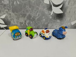 Bundle Vtech Toot Toot Drivers - 3 Cars: Truck,  Tractor,  Police And Donkey