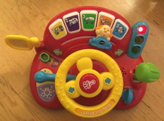 Vtech Tiny Tot Driver Interactive Steering Wheel,  Lights And Sounds Toy ❤️