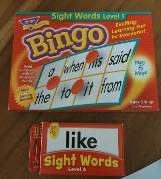 Trend - Sight Word Bingo,  Flash Cards Level 1 - Learn To Read - Homeschool Aid