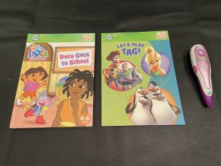 Leap Frog Tag System Reader Pen With 2 Books Dora