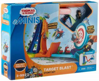 Thomas And Friends Minis Target Blast Stunt Set Ages 3,  Toy Train Track Race