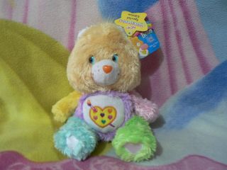 Nwt 8 " Plush Work Of Heart Comfy Fluffy Floppy Care Bear Baby Boy Girl Gift Toy