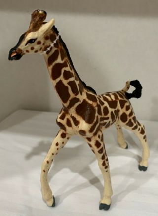1992 Safari Ltd 6 1/2 " Tall Young Vanishing Wild Reticulated Giraffe Baby -