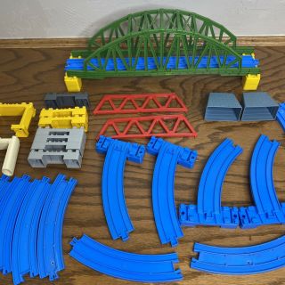 Tomy Trackmaster Thomas & Friends Green Bridge Blue Plarail Expansion Track Set