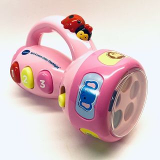 Vtech Spin & Learn Color Projecting Flashlight Jungle Animals - Pink 12 - 36 Mo.