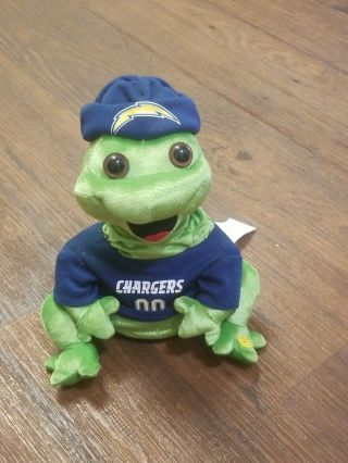 Gemmy Frogz Nfl Singing Plush Frog " San Diego Chargers " In Da Club " By 50 Cent