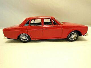 Vintage Bandai Japan Red Volvo 144 Tin Friction Toy Awesome