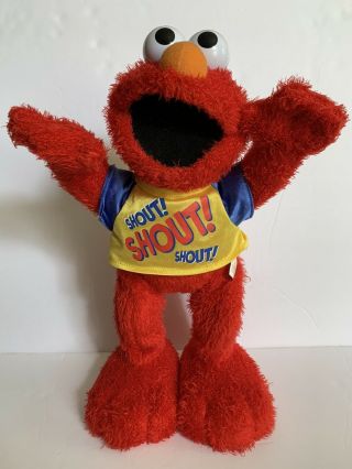 Elmo Sesame Street 14” Mattel Fisher Price Simg Play Along Shout 2004