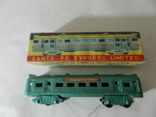 Vintage Santa Fe Express Limited Tin Litho Trolley Train - Vintage Friction Toy