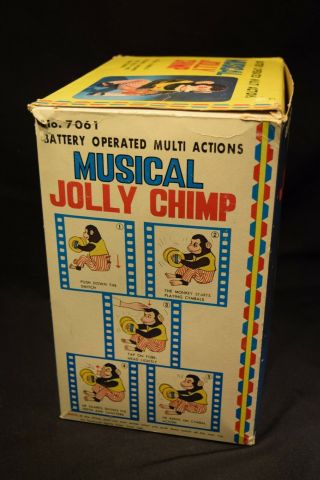 Vintage 1960s Daishin Musical Jolly Chimp Cymbal Clapping Monkey 2