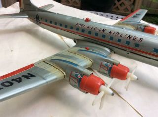 Yonezawa Tin Litho American Airlines DC - 7C Airliner 3