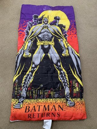 Vintage 1992 Batman Returns Kds Sleeping Bag