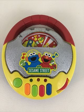 Sesame Street Talking Cd Player Elmo Cookie Monster Songs Light Up 2006 Mattel
