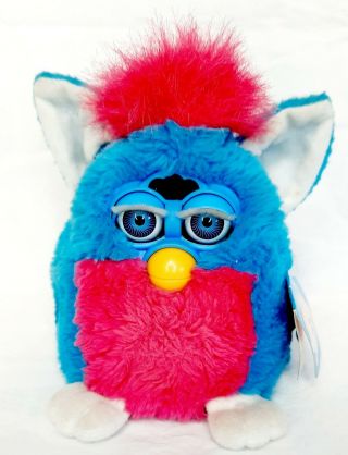 Furby Baby 1999 Tiger Electronics " Clown " Blue & Pink - Parts/repair Non.