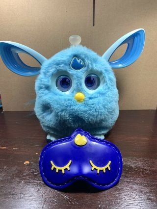 Furby Connect Teal Blue 2016 Hasbro Interactive Bluetooth Toy W/sleeping Mask