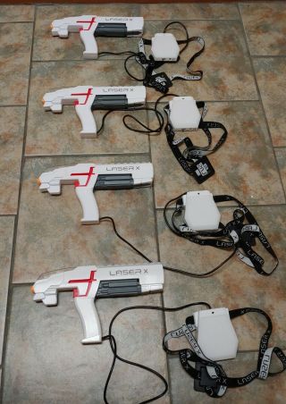 Laser X Lazer Tag 4 Player Real Life Gaming Set Four Gun Indoor Outdoor